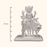 Datta With Cow - 925 Silver Idol with Rhodium and Lacquer Coating for Anti-tarnish.