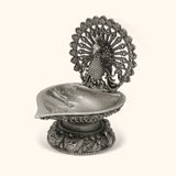 Sparkling Silver Aarti Diya - Silver Pooja Items / Silver Puja Samai