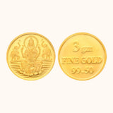 3 Gm Ashoka 24KT Gold Coin