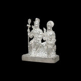 silver shiva parvati idol