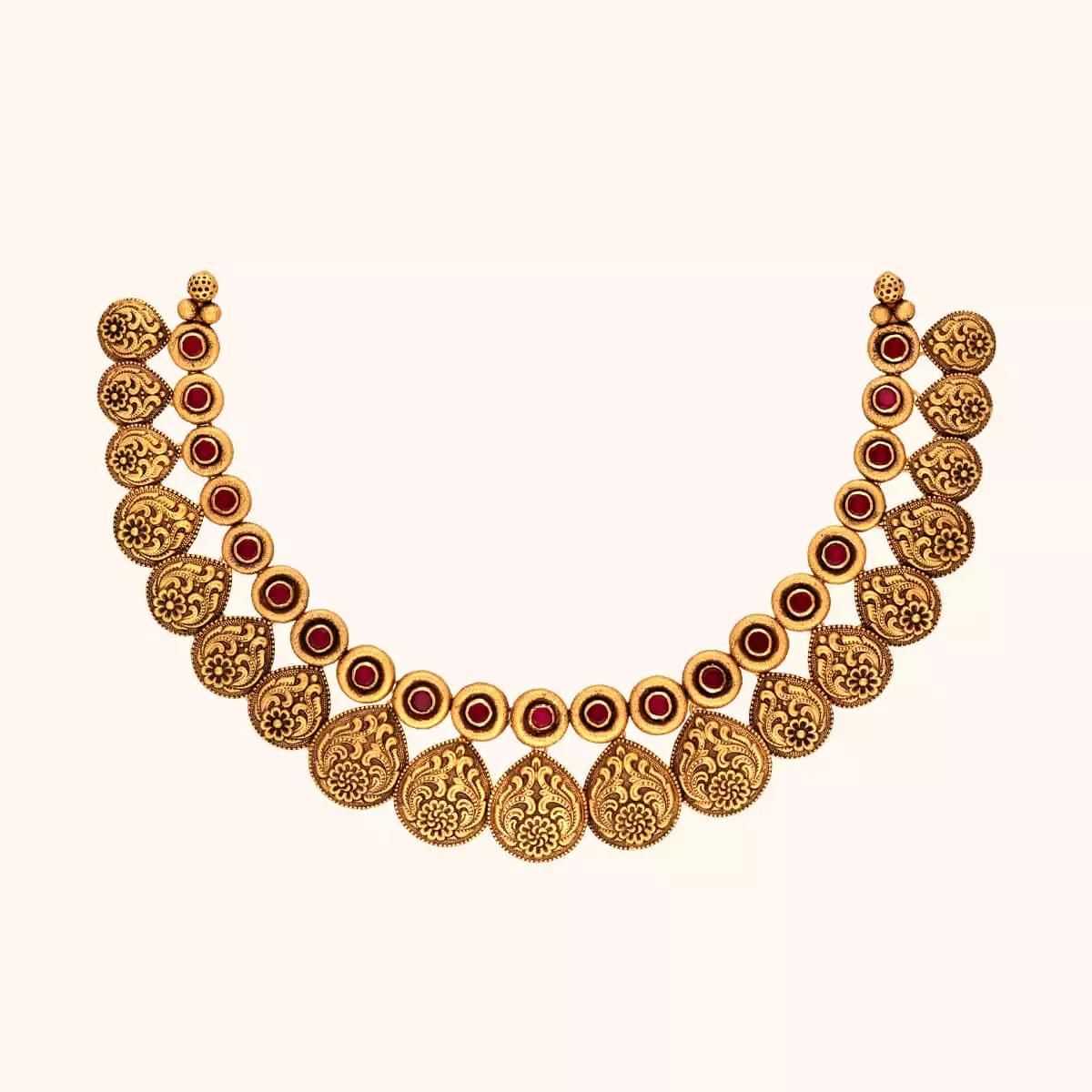 Antique gold necklace designs with weight and price 🌼🍀🌼 . Like and  follow 😊 . Watch here https://youtu.be/v10LapBcZRM . #necklaces… |  Instagram