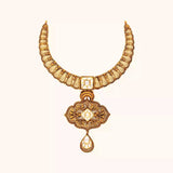 22KT Antique Gold Necklace (63.359 Grams)