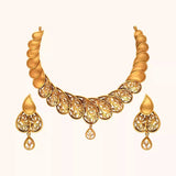 22 KT Antique Gold Necklace Set