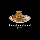 Celestial Silver Puja Thali Set - Silver Pooja Items / Silver Puja Samai