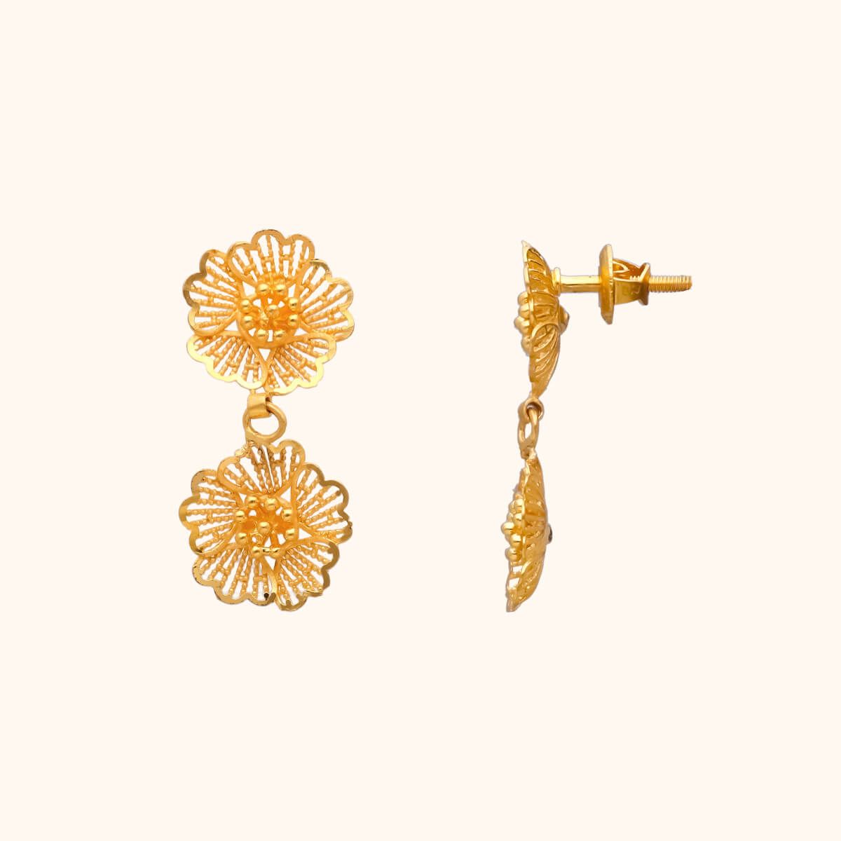 Alluring Pendulum Gold Earrings