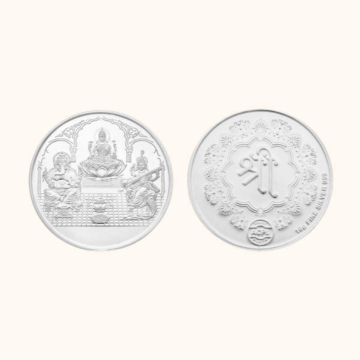10 Gms Ashirvadam Silver Coin