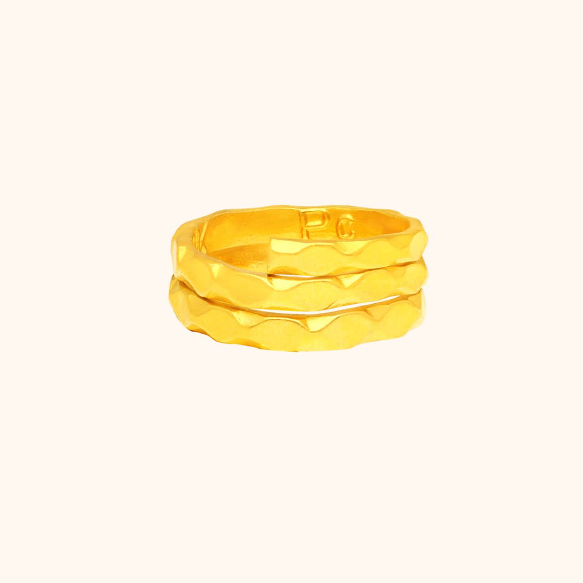 Women's Bold Dot Stackable Band Ring in 14k Solid Gold – NORM JEWELS